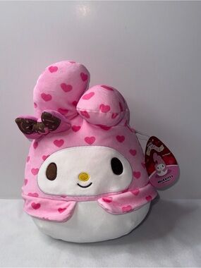 Hello Kitty x My Melody Pink Heart Plush Toy